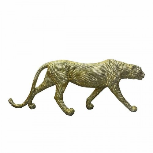 Dekorativ figur - gylden leopard, 120 × 23 × 44 cm