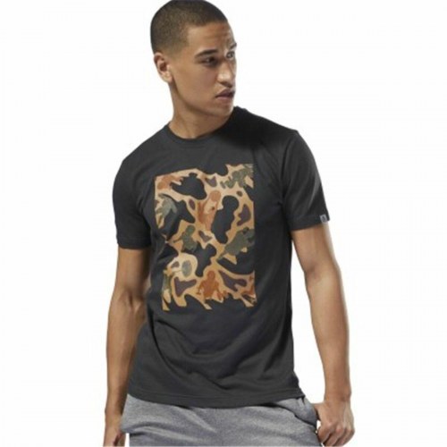 Reebok herre T-shirt - Sportswear Training Camouflage, sort (S)