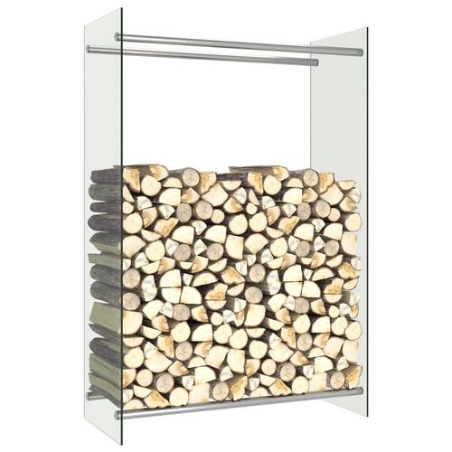 Brændestativ 80x35x120 cm glas transparent