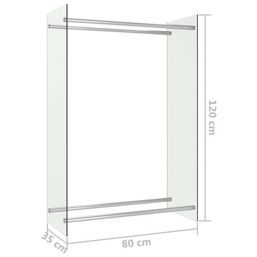 Brændestativ 80x35x120 cm glas transparent