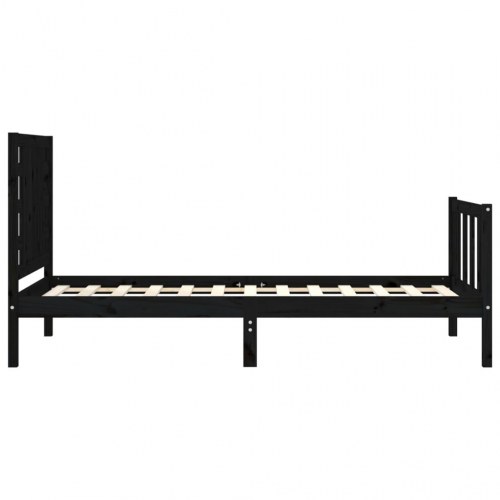 Sengeramme med sengegavl Small Single 75 x 190 cm - sort