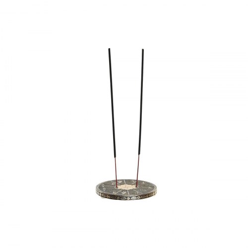 Essensbrænder - røgelsesholder i træ og aluminium, Champagne, 10 x 10 x 1 cm, “Indianer mand”