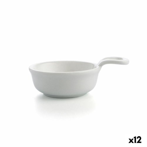 Sæt til Smagsprøver - hvid keramisk miniskål 8,5 cm (12 stk.)