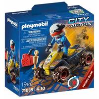 Playset Playmobil City Action Offroad Quad 19 Dele 71039