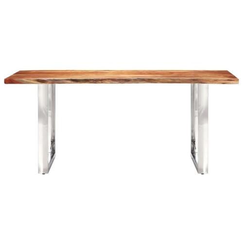 Spisebord med naturlig kant 200 cm 3,8 cm massivt akacietræ