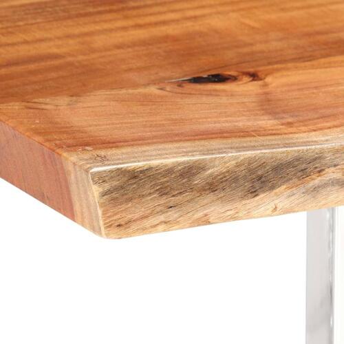 Spisebord med naturlig kant 200 cm 3,8 cm massivt akacietræ