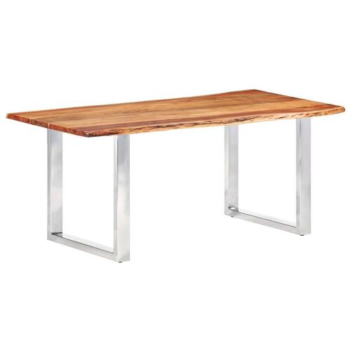 Spisebord med naturlig kant 200 cm 3,8 cm massivt akacietræ
