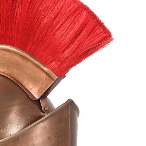 Græsk krigshjelm til rollespil antik stål kobberfarvet