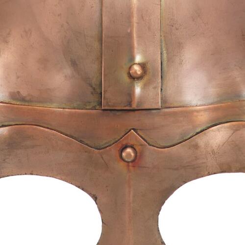 Vikingehjelm til rollespil antik stål kobberfarvet