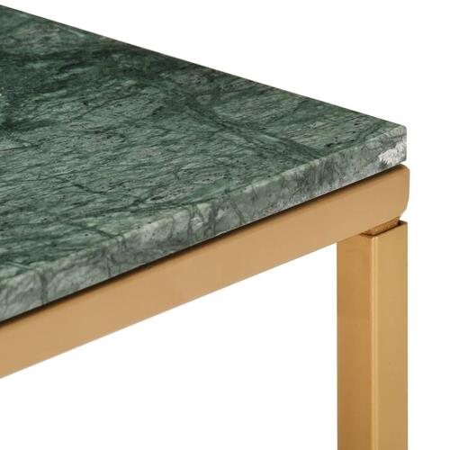 Sofabord 40x40x35 cm ægte sten med marmortekstur grøn