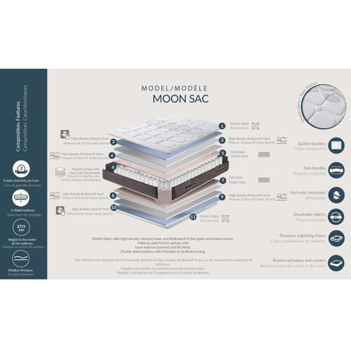 Pocket springmadras Dupen Moonsac 120 x 190 cm