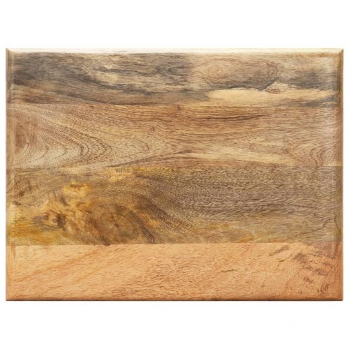 Magasinholder med bordplade - massivt mangotræ og stål, 40 × 30 × 50 cm