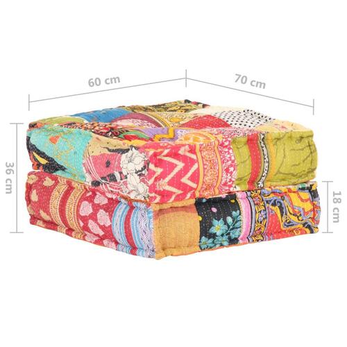 Puf med patchwork 60x70x36 cm stof