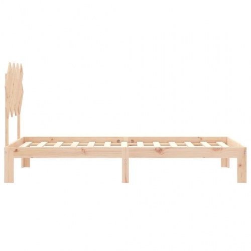 Sengeramme med sengegavl - Single 90 × 190 cm, massivt fyrretræ