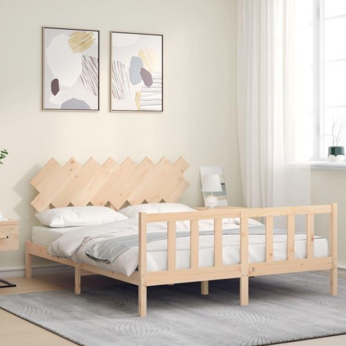 Sengeramme i massivt fyrretræ 160 x 200 cm - uden madras
