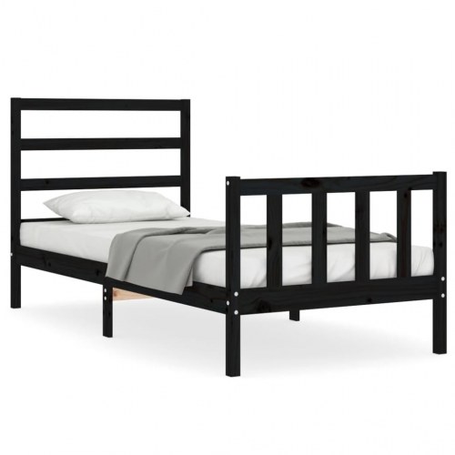 Sengeramme med gavl Small Single 75 x 190 cm - sort