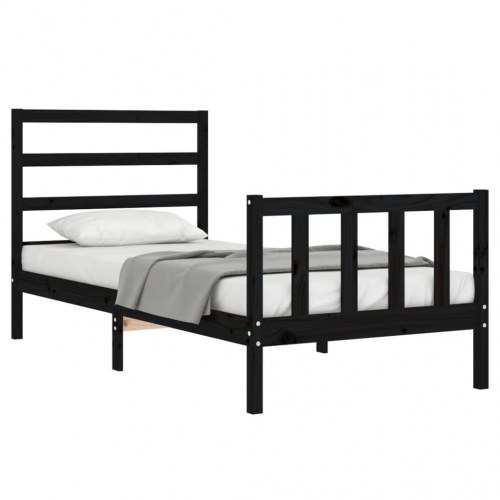 Sengeramme med gavl Small Single 75 x 190 cm - sort