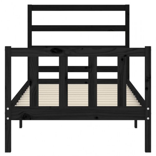 Sengeramme med gavl Small Single 75 x 190 cm - sort