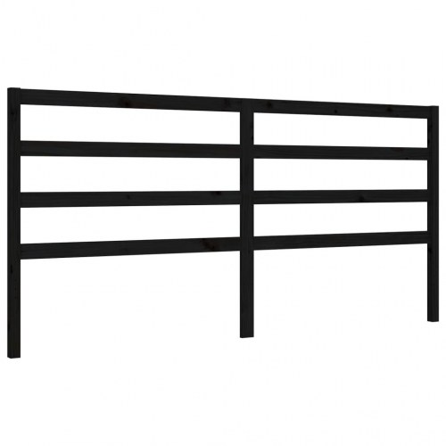 Sengeramme 200 x 200 cm med sengegavl - sort