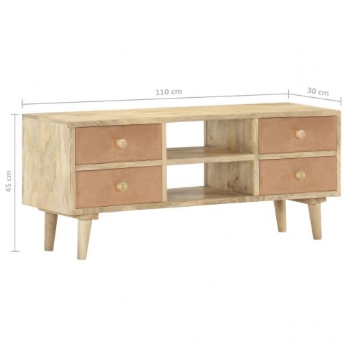 Tv-skab 110x30x45 cm massivt mangotræ