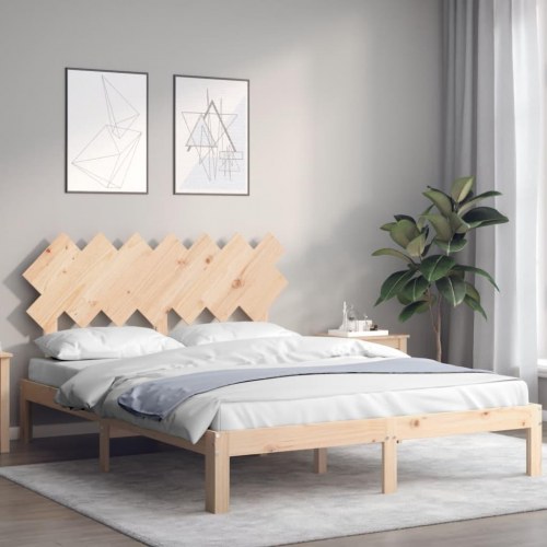 Sengeramme uden madras 140x200 cm massivt fyrretræ