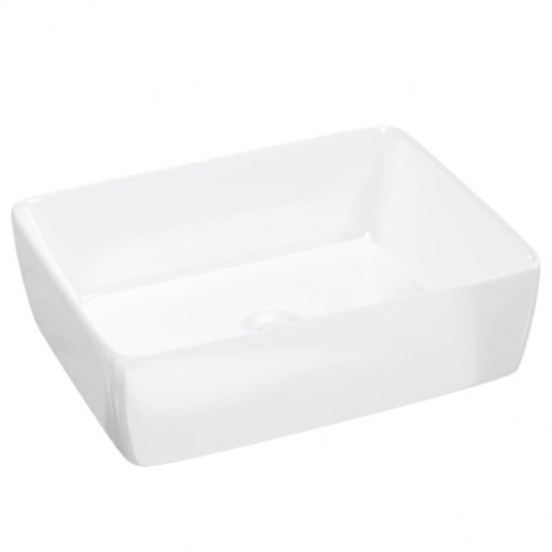 Rektangulær håndvask 48 × 37 × 13 cm i keramik - hvid