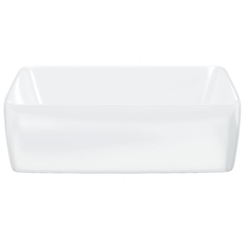 Rektangulær håndvask 48 × 37 × 13 cm i keramik - hvid