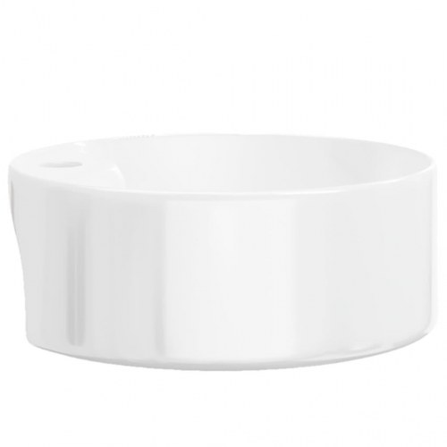 Håndvask i keramik 40 x 14,5 cm rund hvid