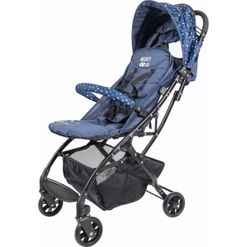 Mickey Mouse klapvogn CZ10395 - blå, foldbar med hætte