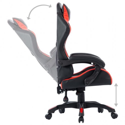 Racerstol kunstlæder rød