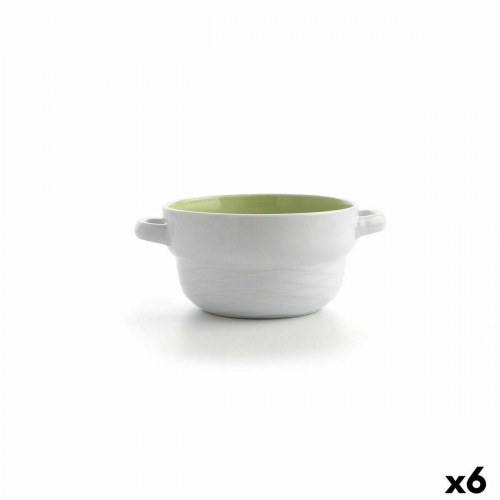 Vita to-farvet keramisk skål 500 ml - 6 stk.