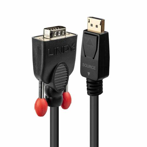 LINDY DisplayPort til VGA-adapterkabel - 1 m, sort