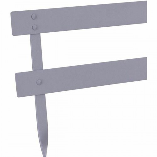 Havemøbelsæt med klapbord og 2 stole - grå stål