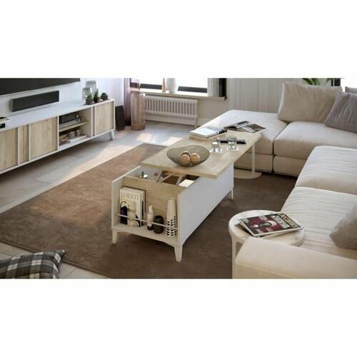 Sofabord T38147PL11LVO 100 x 50/72 x 42/55 cm Hrast