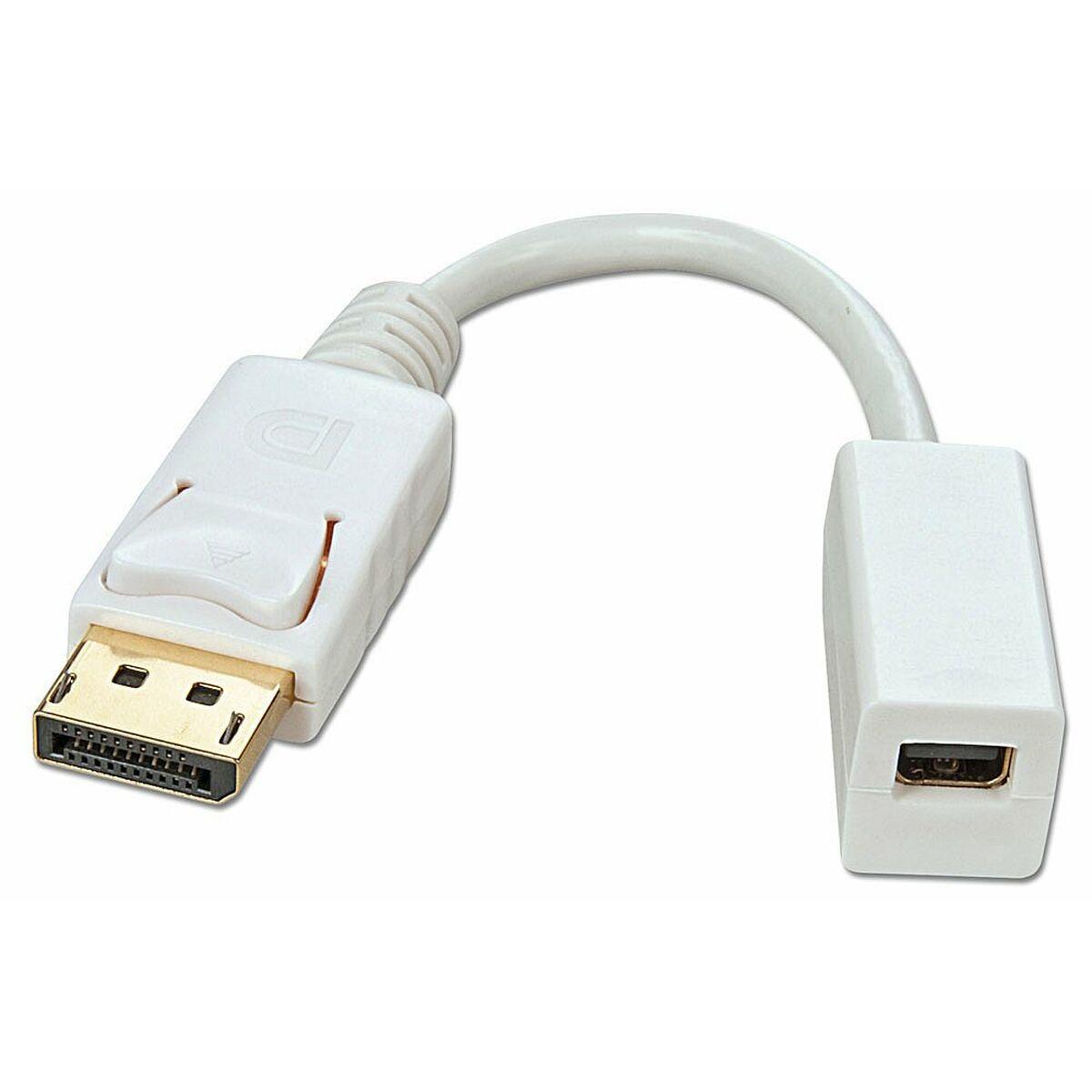 DisplayPort kabeladapter LINDY - Mini DisplayPort til DisplayPort, hvid