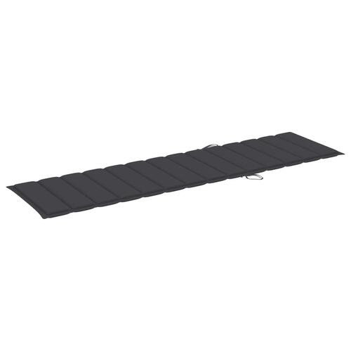 Hynde til liggestol 200x50x3 cm stof antracitgrå (OUTLET A)