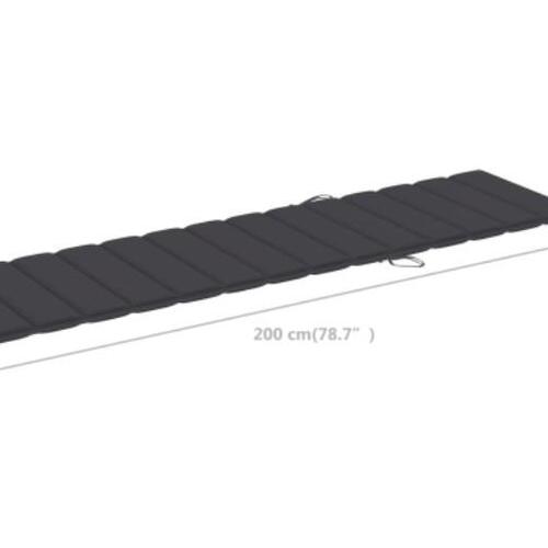 Hynde til liggestol 200x50x3 cm stof antracitgrå (OUTLET A)