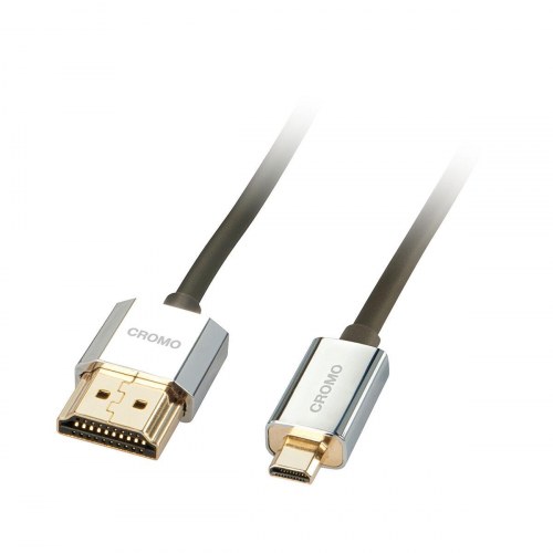 LINDY HDMI til Micro HDMI kabel, 2 m - sølvfarvet/sort