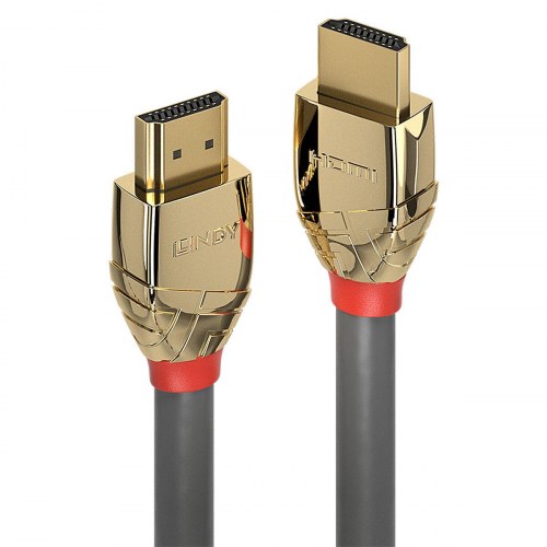 LINDY HDMI-kabel 3 m - grå/guldfarvet (37863)