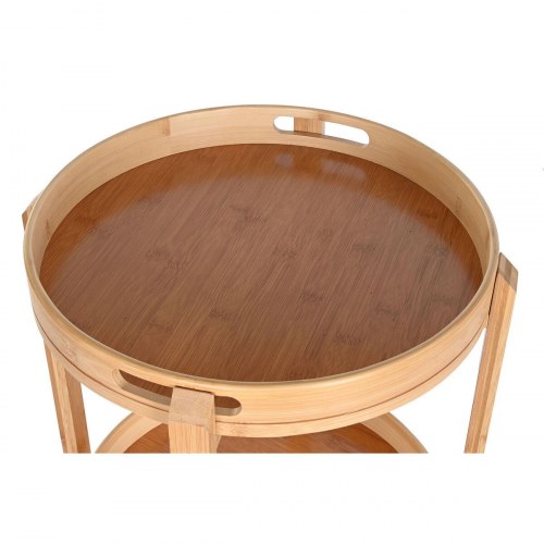 Serveringsvogn i bambus, natur 44 × 44 × 90 cm