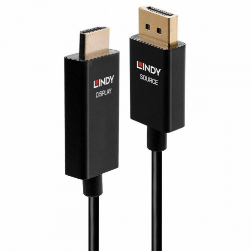 HDMI kabel DisplayPort til HDMI LINDY 2 m - sort