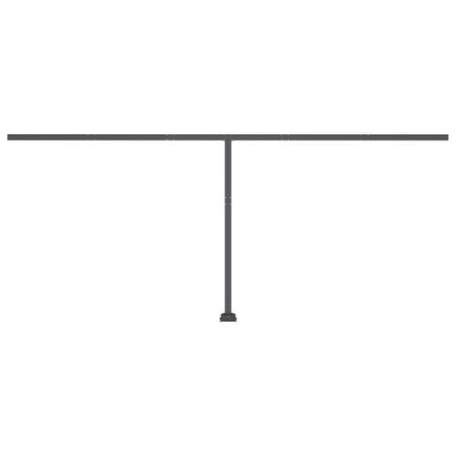 Markise m. LED + vindsensor 600x350 cm automatisk cremefarvet