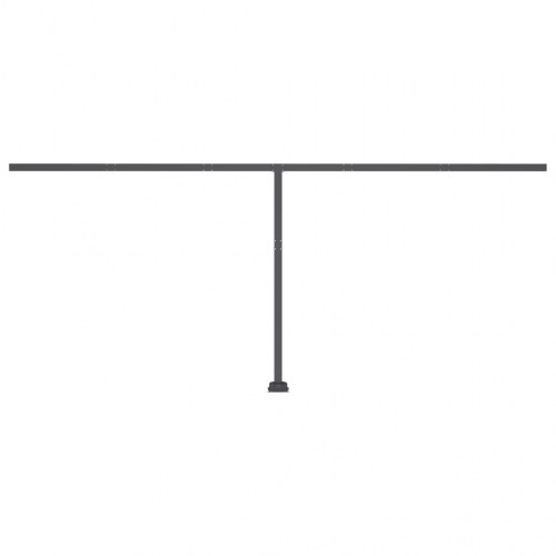 Markise m. LED + vindsensor 600x350 cm automatisk antracit