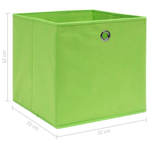 Opbevaringskasser 10 stk. 32x32x32 stof grøn