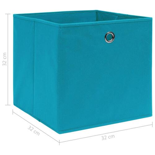 Opbevaringskasser 10 stk. 32x32x32 stof babyblå