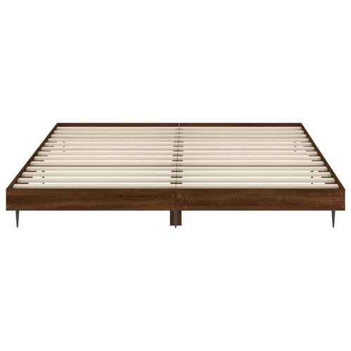 Sengeramme 140x200 cm uden madras konstrueret træ brunt eg