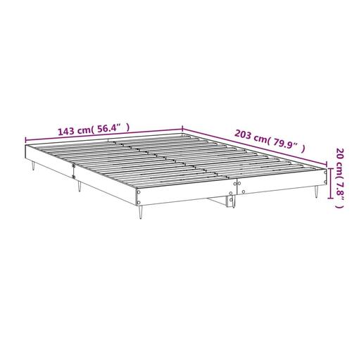 Sengeramme 140x200 cm uden madras konstrueret træ brunt eg