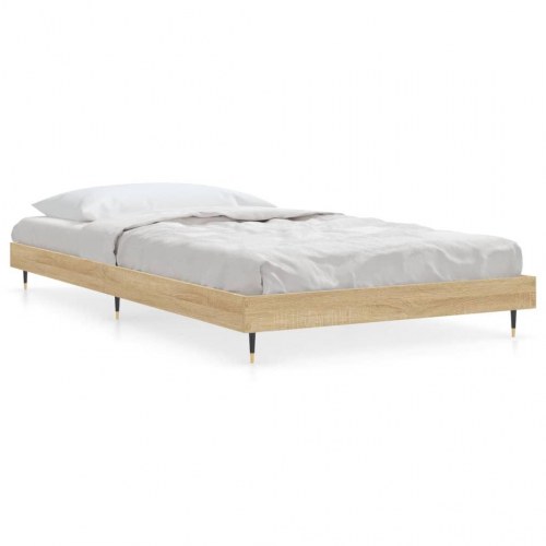 Sengeramme 100x200 cm i sonoma-eg - konstrueret træ, uden madras
