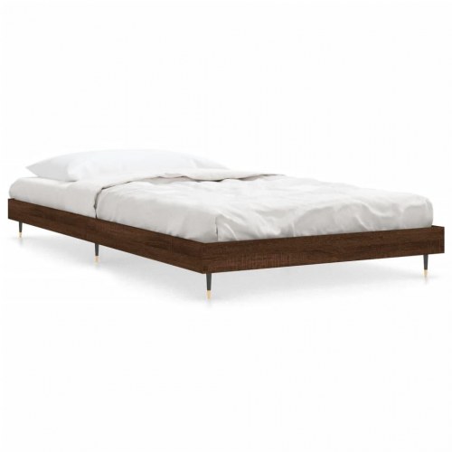 Sengeramme 100x200 cm i konstrueret træ - brun eg, uden madras