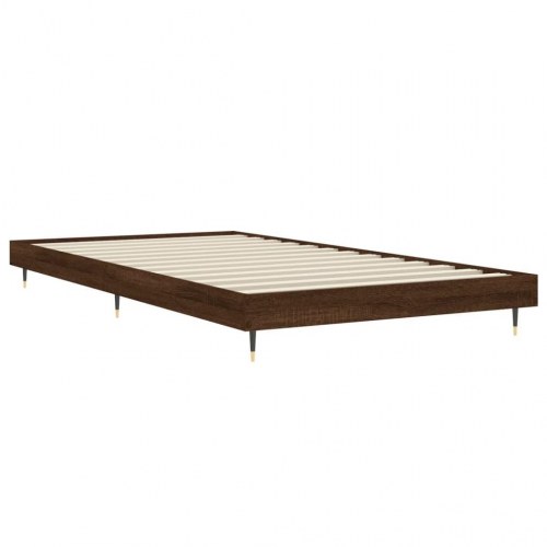 Sengeramme 100x200 cm i konstrueret træ - brun eg, uden madras